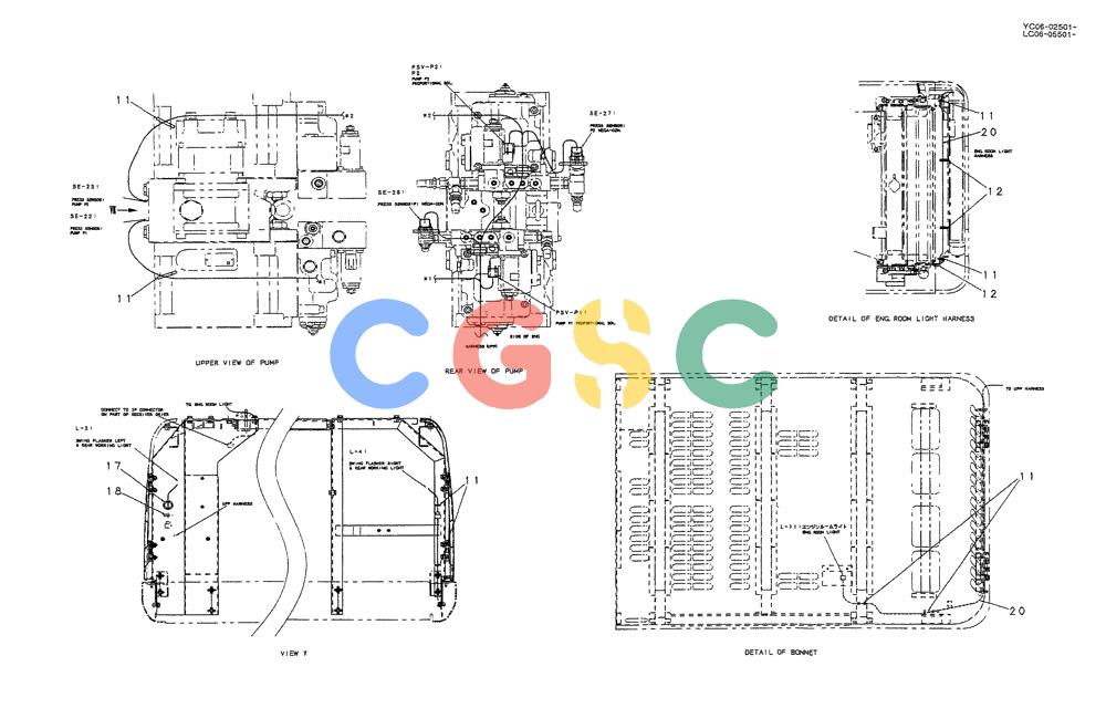 神钢零件查询(BREAKER) - NIBBLER/BREAKER ATTACHMENT - SK330, SK330LC DYNAMIC ACERA EXCAVATOR (9/04-) (01-030[04]) - HARNESS ASSY, UPP (EXTRA, EXTRA + NIBBLER & BREAKER) Kobelco
