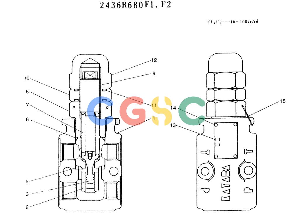 神钢零件查询(K912LC) - MARK II EXCAVATOR ASN YC0301-0737 (1/88-12/03) (11-001) - VALVE ASSY, RELIEF Kobelco
