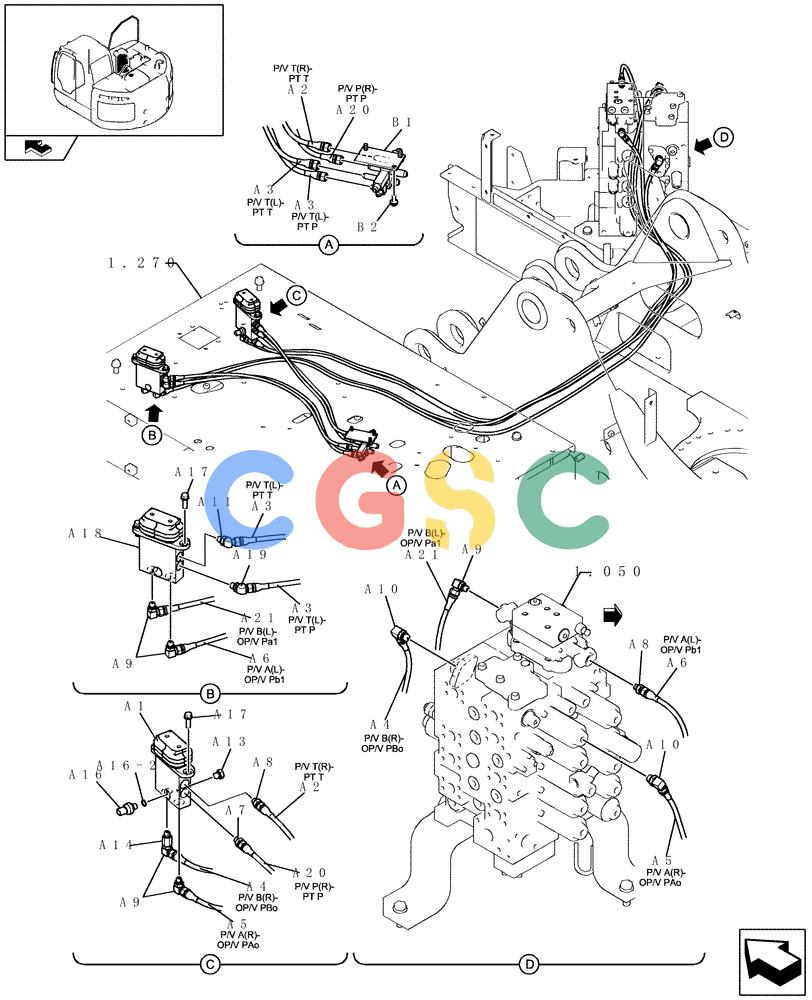 纽荷兰零件查询(E235BSR) - CRAWLER EXCAVATOR (5/07-) (1.084[08]) - PILOT PIPING - EXTRA, NIBBLER & BREAKER New Holland Constructuion