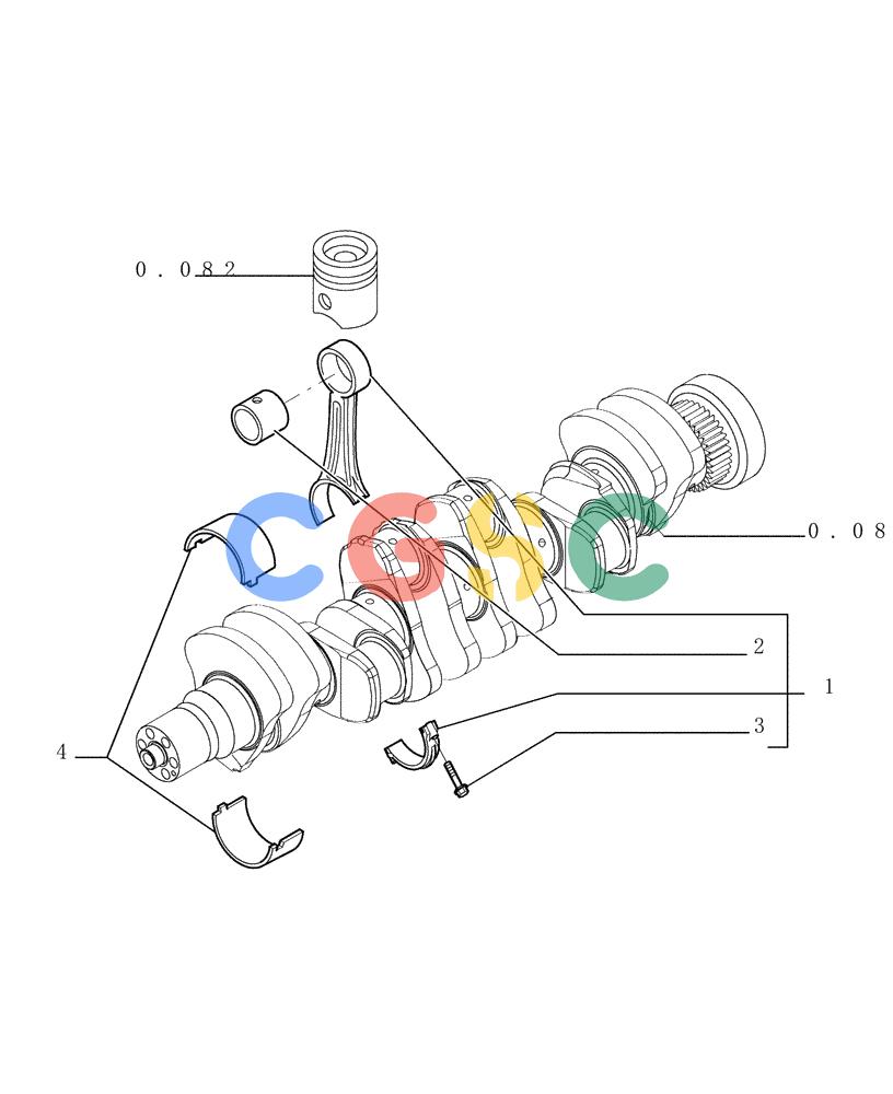 纽荷兰零件查询(E215B) - CRAWLER EXCAVATOR - TIER 3 (ROPS CAB) ASN NBDA21800 (6/13-) (08-012[00]) - CONNECTING ROD New Holland Constructuion