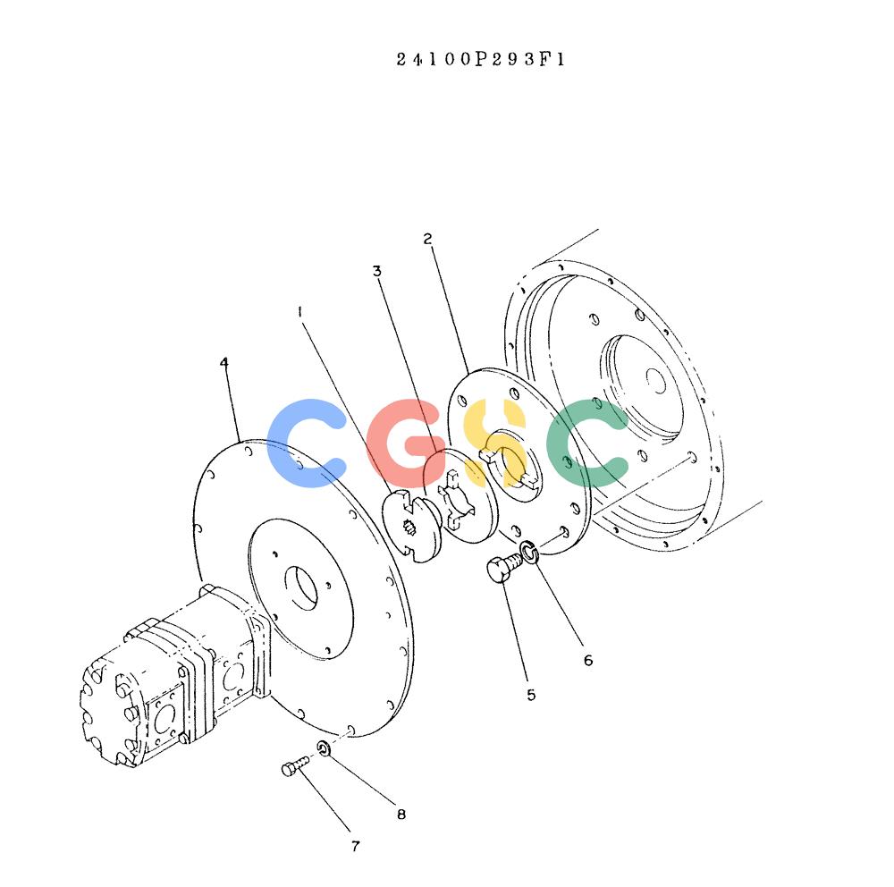 神钢零件查询(K903A) - EXCAVATOR BTW K2748 - K3928 (1/76-12/03) (08-002) - PUMP ASSY, CONNECT Kobelco