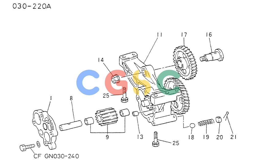 神钢零件查询(6D22CT) - MITSUBISHI DIESEL ENGINE - K909A, K910, K912 & K935 (1/76-12/06) (02-005) - OIL PUMP & GEAR TRAIN Kobelco