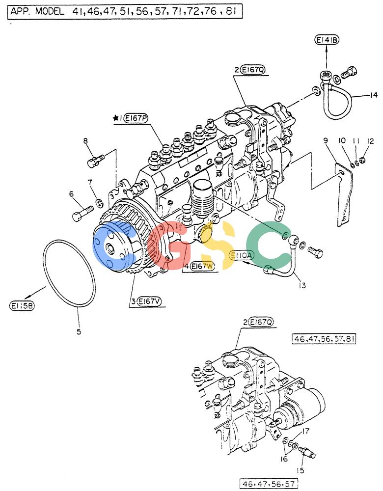 神钢零件查询(FD6T04) - NISSAN DIESEL ENGINE - LK500 (1/06-12/06) (05-003) - PUMP-FUEL INJECTION (FITTING PARTS) Kobelco