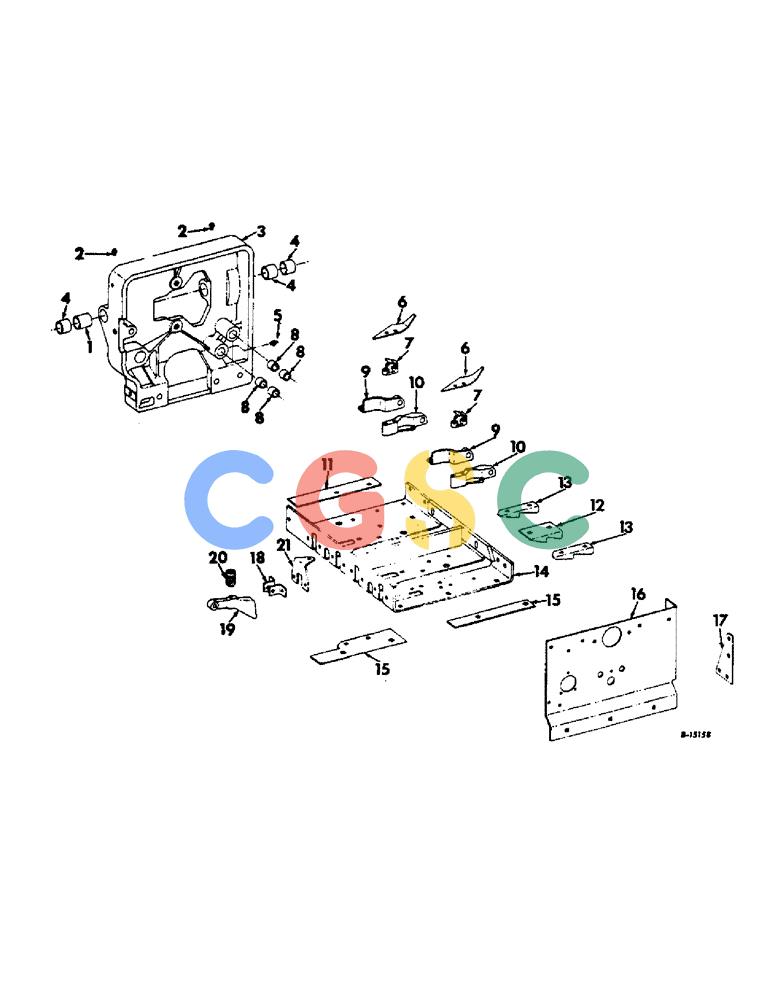 凯斯零件查询(440) - INTERNATIONAL HARVESTER RECTANGULAR BALER (NORTH AMERICA) (1/70-12/78) (E-46) - TWISTER BASE PLATE AND SUPPORTS, SERIAL NUMBER, 430W 001194 & UP, 440W 002160 & UP Case Agriculture