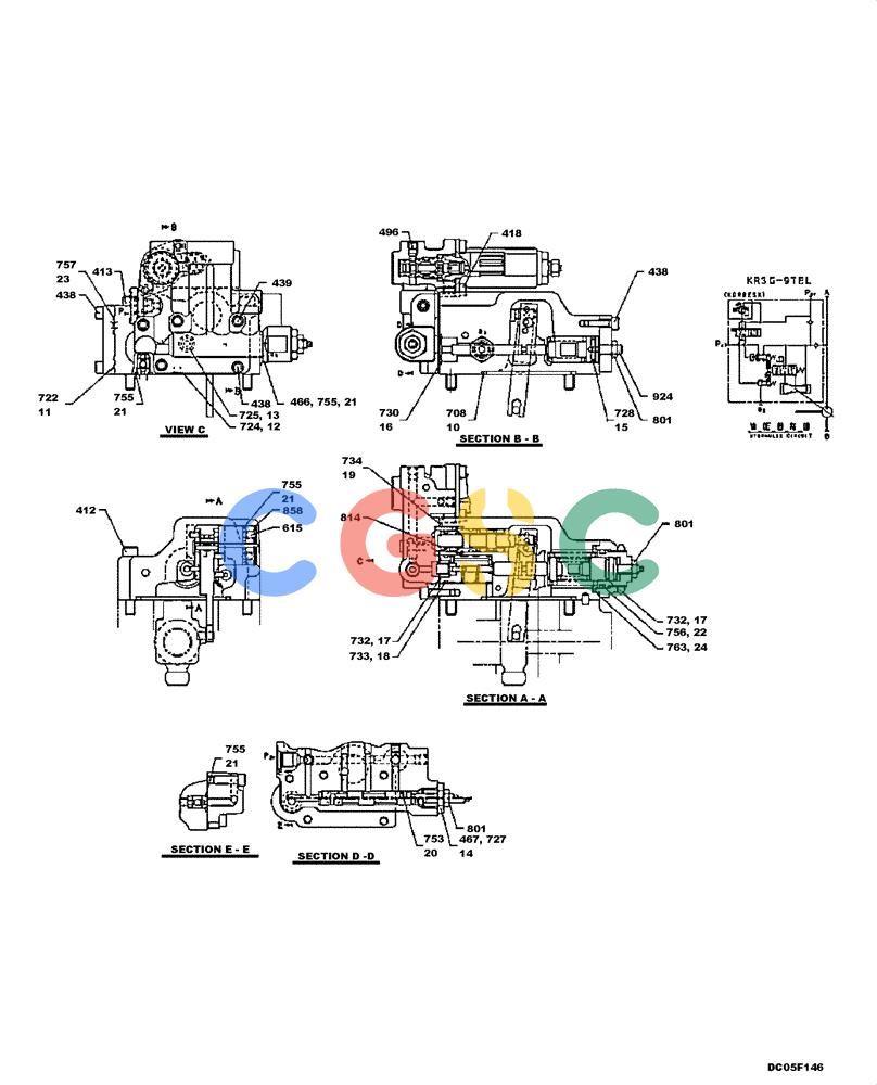 纽荷兰零件查询(EH215) - CRAWLER EXCAVATOR (9/03-) (08 -59[00]) - PUMP - REGULATOR New Holland Constructuion