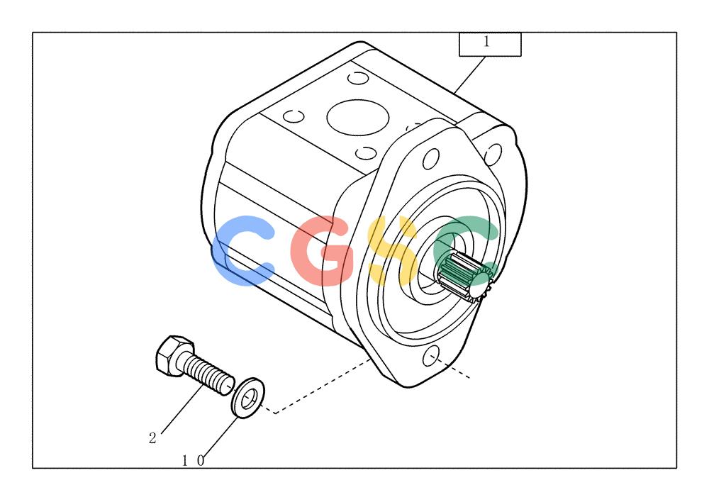 纽荷兰零件查询(EC350) - CRAWLER EXCAVATOR (2/00-) (22.050[002]) - GEAR PUMP INSTALL.MATERIAL (S/N 735033-UP) New Holland Constructuion