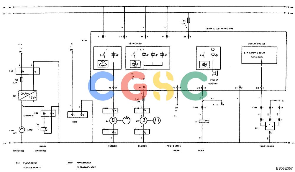 纽荷兰零件查询(EC270) - CRAWLER EXCAVATOR (7/00-) (31.050[007]) - ELECTRICAL COMPON. I.CIRCUIT DIAGRAM (S/N 727002-UP) New Holland Constructuion