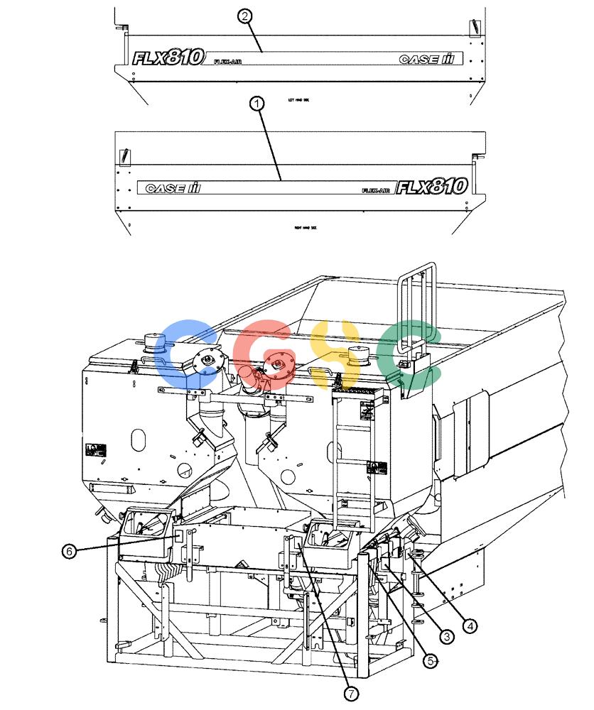 凯斯零件查询(FLX810) - FLEX-AIR APPLICATOR (10/03-8/09) (14-004) - DECAL GROUP, FLEX-AIR® MAIN Case Agriculture