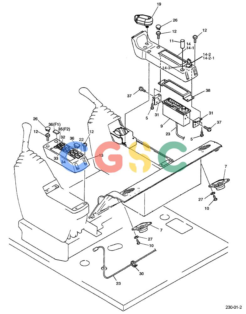 神钢零件查询(ED190LC-6E) - BLADE RUNNER EXCAVATOR/DOZER BTW YL03U0136 - YL03U0292 (1/05-12/06) (01-064[02]) - INSTRUMENT PANEL ASSEMBLY Kobelco