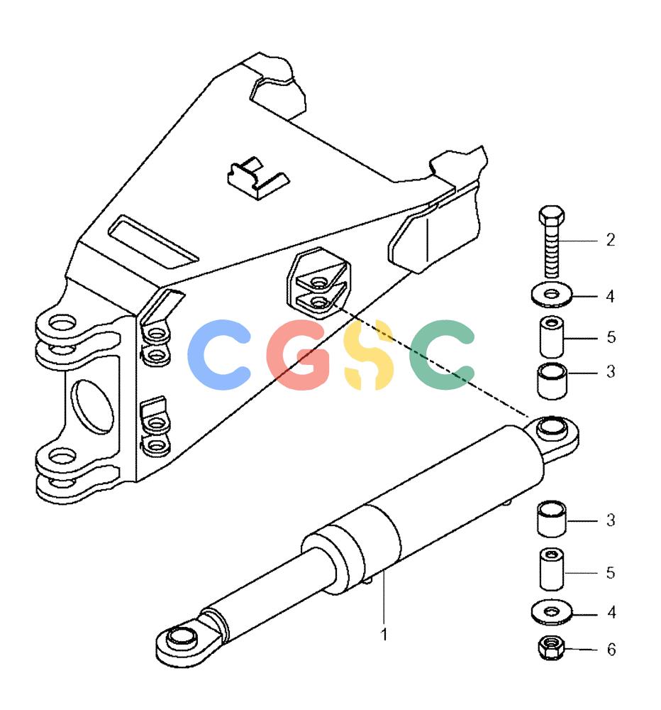 纽荷兰零件查询(AD300) - ARTICULATED DUMP TRUCK (1/01-) (3.414A[01]) - STEERING CYLINDER New Holland Constructuion