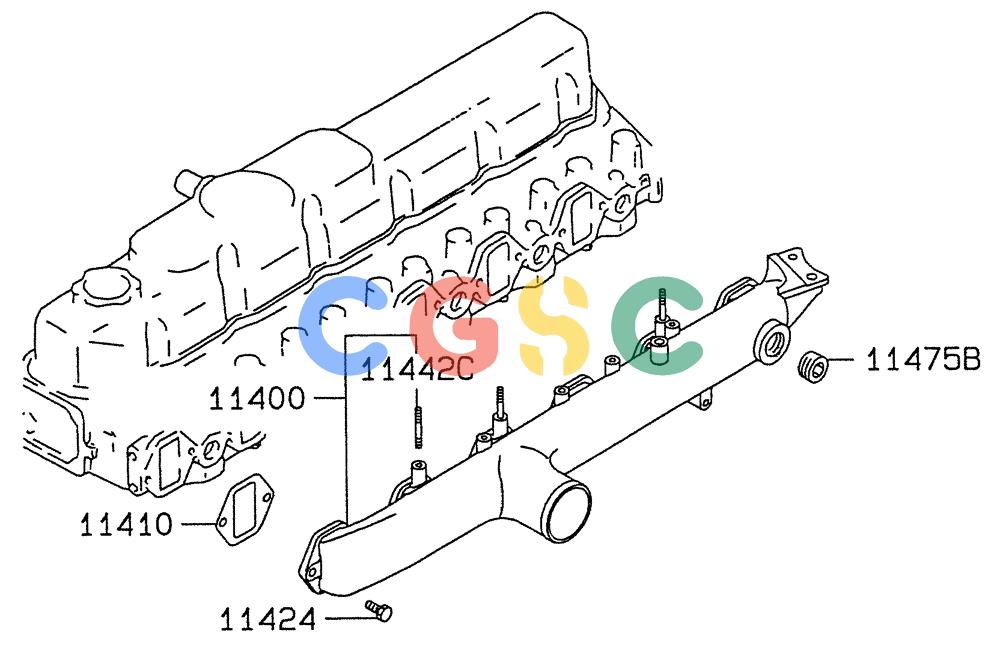纽荷兰零件查询(E235SRLC) - CRAWLER EXCAVATOR BTW YU04-00837 - YU04-01417 (08-029) - INLET MANIFOLD New Holland Constructuion