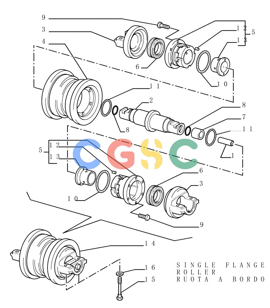 纽荷兰零件查询(DC180LGP) - CRAWLER DOZER (2/01-) (2.345[03]) - TRACK ROLLERS - VERSION (03) New Holland Constructuion