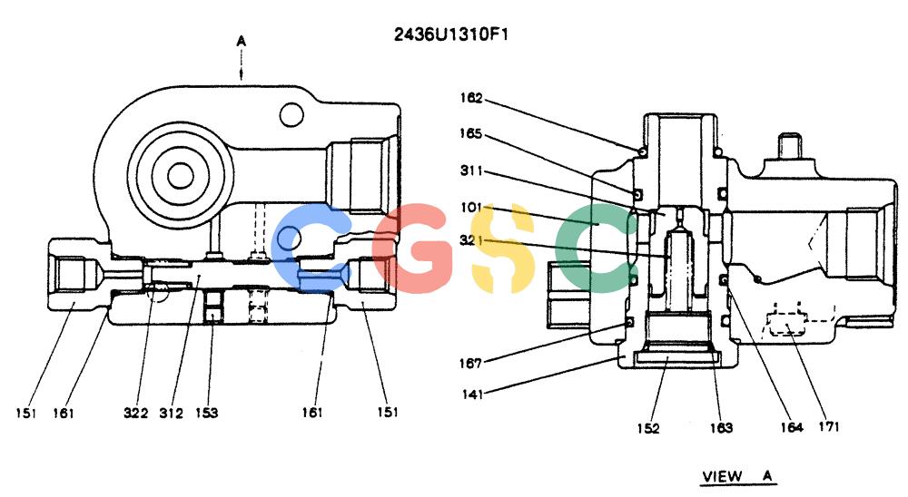 神钢零件查询(SK130LC) - EXCAVATOR BTW YPU1001 - YPU2000 (1/98-12/98) (12-034) - VALVE ASSY Kobelco