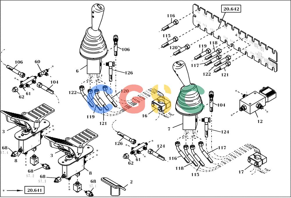 纽荷兰零件查询(EC450) - CRAWLER EXCAVATOR (SN: 750001-UP) (11/99-) (20.610[002]) - HYDRAULIC SYSTEM SERVO CONTROL (S/N 750019-UP) New Holland Constructuion