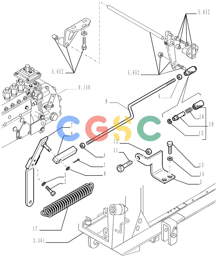 纽荷兰零件查询(DC150LT) - CRAWLER DOZER (6/00-) (0.520[01]) - THROTTLE CONTROL New Holland Constructuion