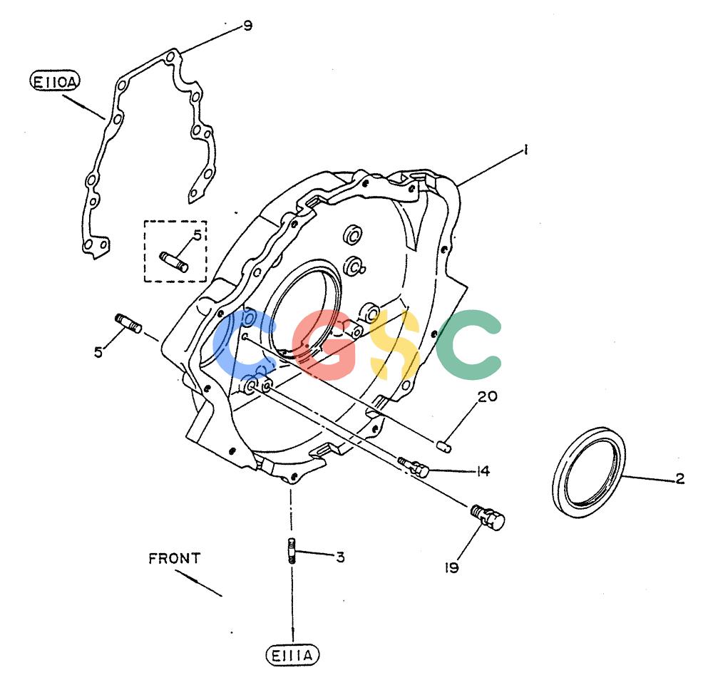 神钢零件查询(FD6(T)14) - NISSAN DIESEL ENGINE ASN 050001 - LK400 & LK500A (1/06-12/06) (01-012[04]) - HOUSING-FLYWHEEL Kobelco