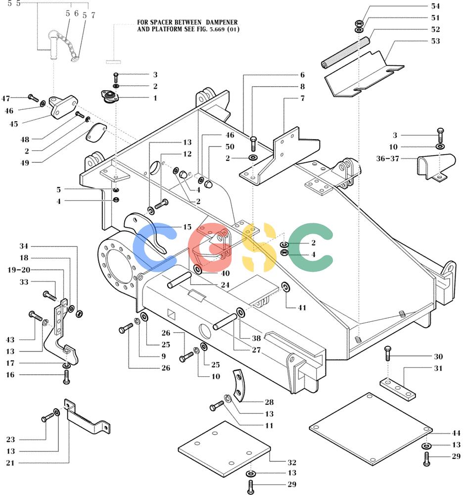 纽荷兰零件查询(DC80) - CRAWLER DOZER (N.A. VERSION) (4/99-) (9.200[01B]) - MAIN FRAME - DC80 LGP New Holland Constructuion