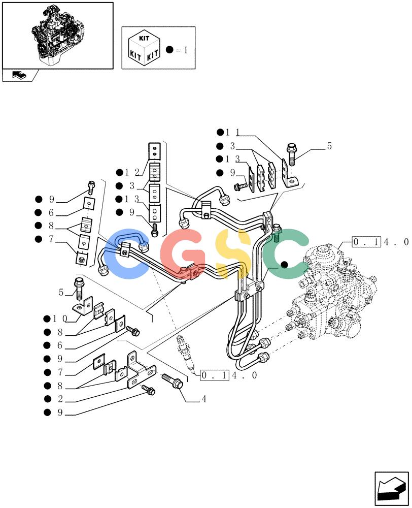 神钢零件查询(F4GE9484A J601) - ENGINE - 504103783 - 920019898 (1/13-) (0.14.9) - INJECTION EQUIPMENT - PIPING - (504046189) Kobelco