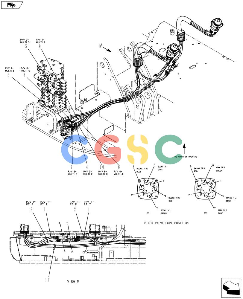 纽荷兰零件查询(E70BSR) - COMPACT CRAWLER EXCAVATOR ASN YT06-18001 (01-034[01]) - CONTROL LINES, REMOTE New Holland Constructuion