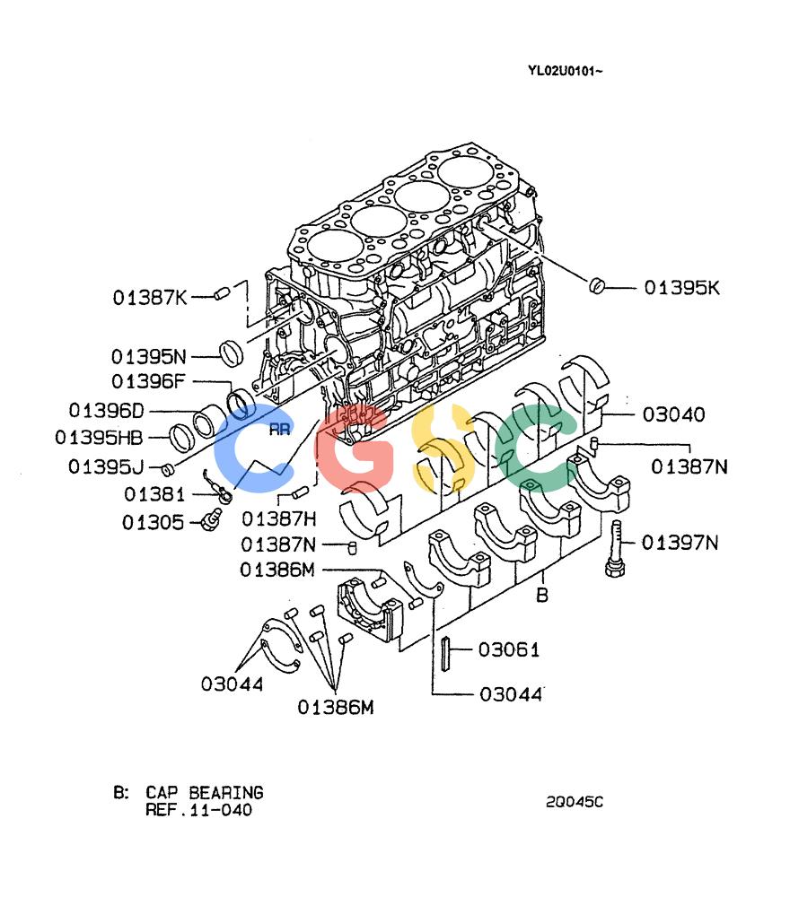 神钢零件查询(ED190LC) - BLADE RUNNER EXCAVATOR/DOZER BTW YL02U0101 - YL03U0135 (1/02-12/06) (07-008[02]) - CYLINDER BLOCK Kobelco