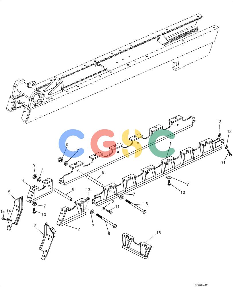 纽荷兰零件查询(D150B) - CRAWLER DOZER TIER 3 (HYDRO) (10/07-) (05-07A) - TRACK GUARDS & GUIDES (XLT/LGP MODELS) New Holland Constructuion