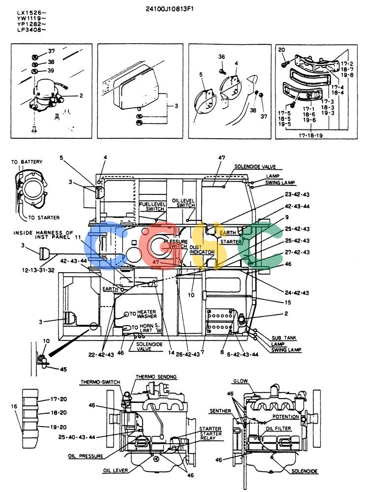 神钢零件查询(K904L) - MARK II EXCAVATOR ASN LX1526 (1/88-12/03) (05-020) - WIRING ASSY, ELEC Kobelco