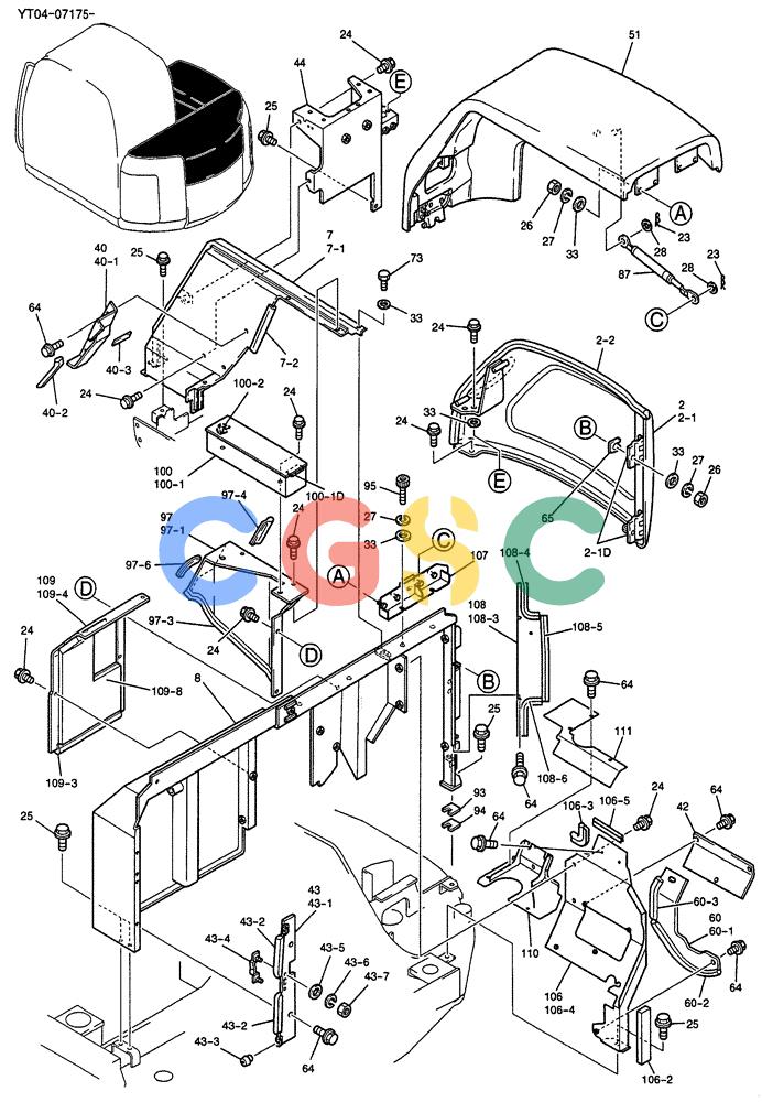 纽荷兰零件查询(E70SR) - MIDI CRAWLER EXCAVATOR ASN YT04-07175 (01-042[01]) - GUARD ASSY, WITHOUT NIBBLER & BREAKER (BOOM & ARM SAFETY) New Holland Constructuion