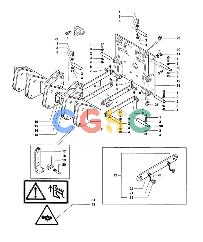 纽荷兰零件查询(DC100) - CRAWLER DOZER (N.A. VERSION) (4/00-) (9.500[01B]) - RIPPER DC100 New Holland Constructuion