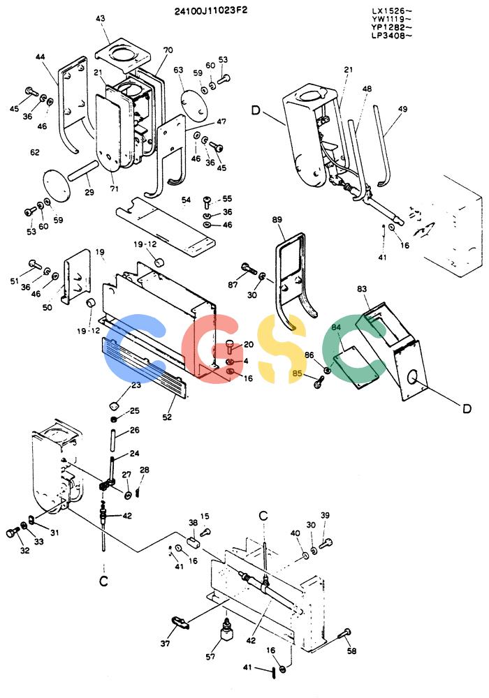 神钢零件查询(K904L) - MARK II EXCAVATOR ASN LX1526 (1/88-12/03) (03-002[02]) - CONTROL ASSY, P/N 24100J11023F2 Kobelco