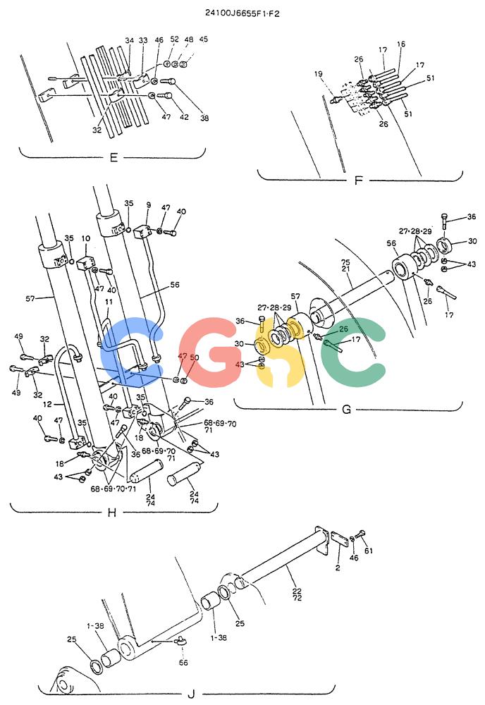 神钢零件查询(K905LC) - MARK II EXCAVATOR BTW YP1001 - YP1281. (4/89-12/03) (07-001[02]) - BOOM ASSY, 4.6M Kobelco