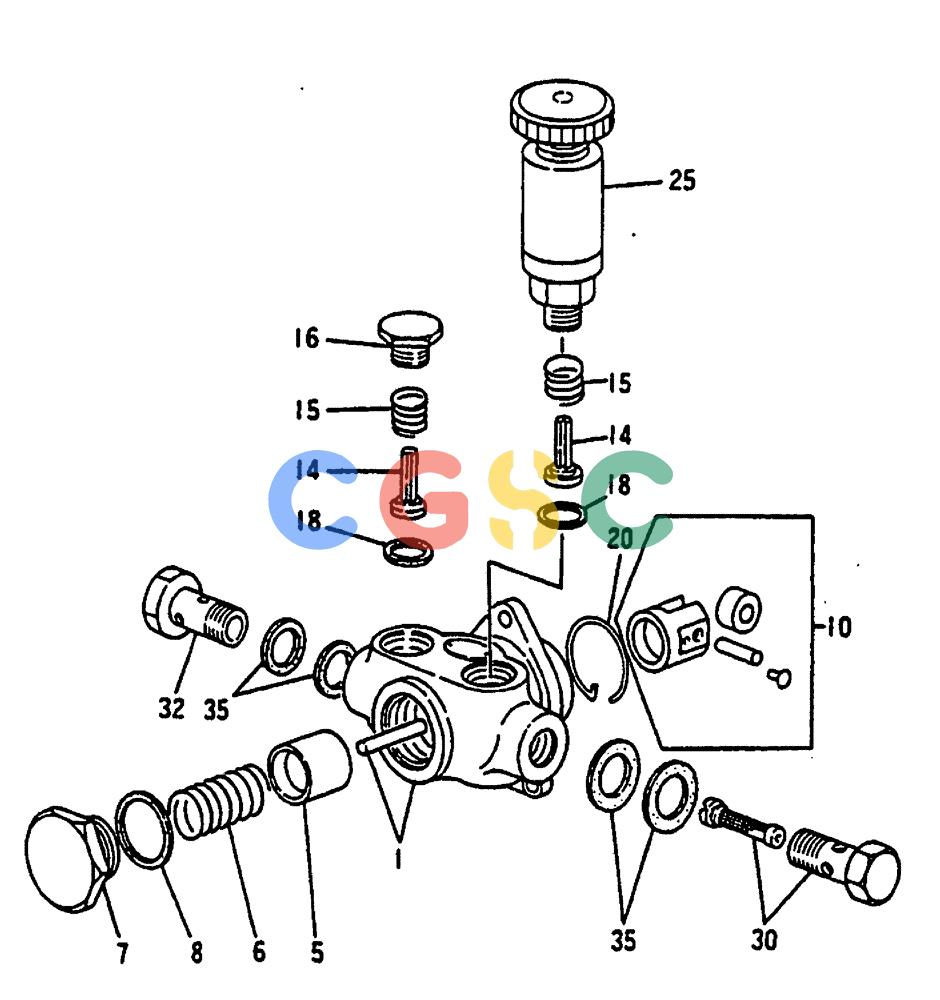 神钢零件查询(MD240C) - EXCAVATOR BTW LLU0301 - LLU0600 (1/80-12/06) (17-036) - FUEL FEED PUMP (INNER PARTS) - 040-133B Kobelco