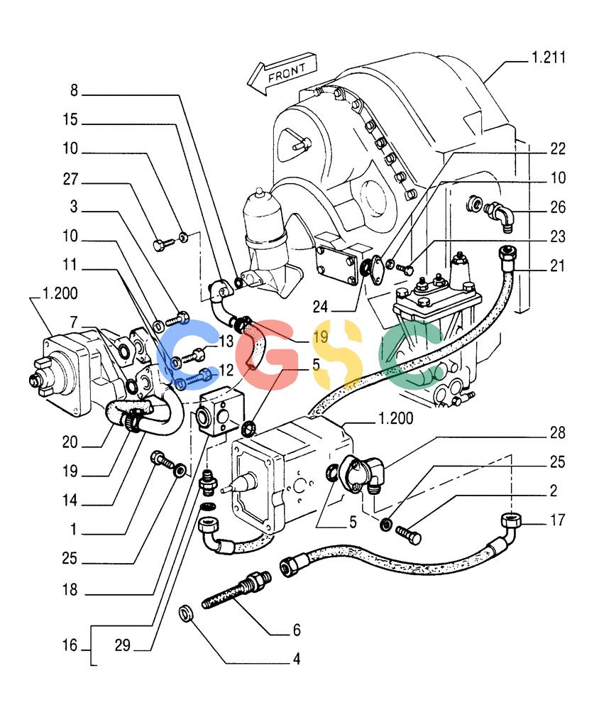 纽荷兰零件查询(FL175) - CRAWLER LOADER (N.A. VERSION) (6/92-) (1.220[01]) - TRANSMISSION LUBRICATION SYSTEM New Holland Constructuion