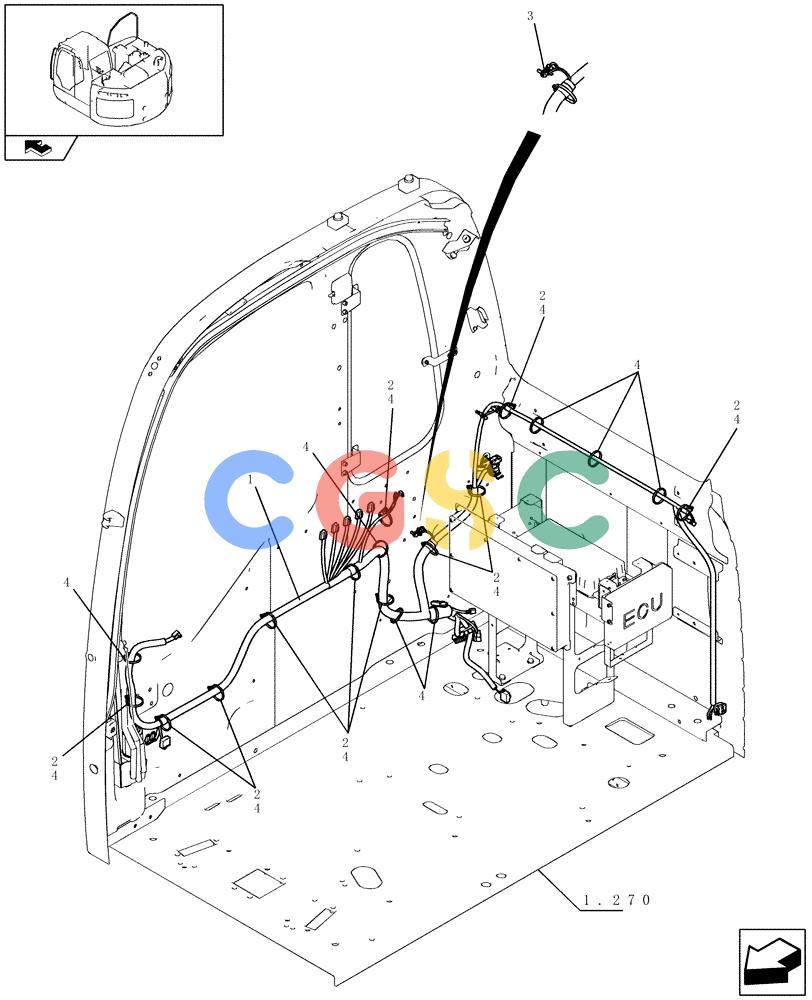 纽荷兰零件查询(E235BSR) - CRAWLER EXCAVATOR (5/07-) (1.220[25]) - ELECTRIC SYSTEM New Holland Constructuion