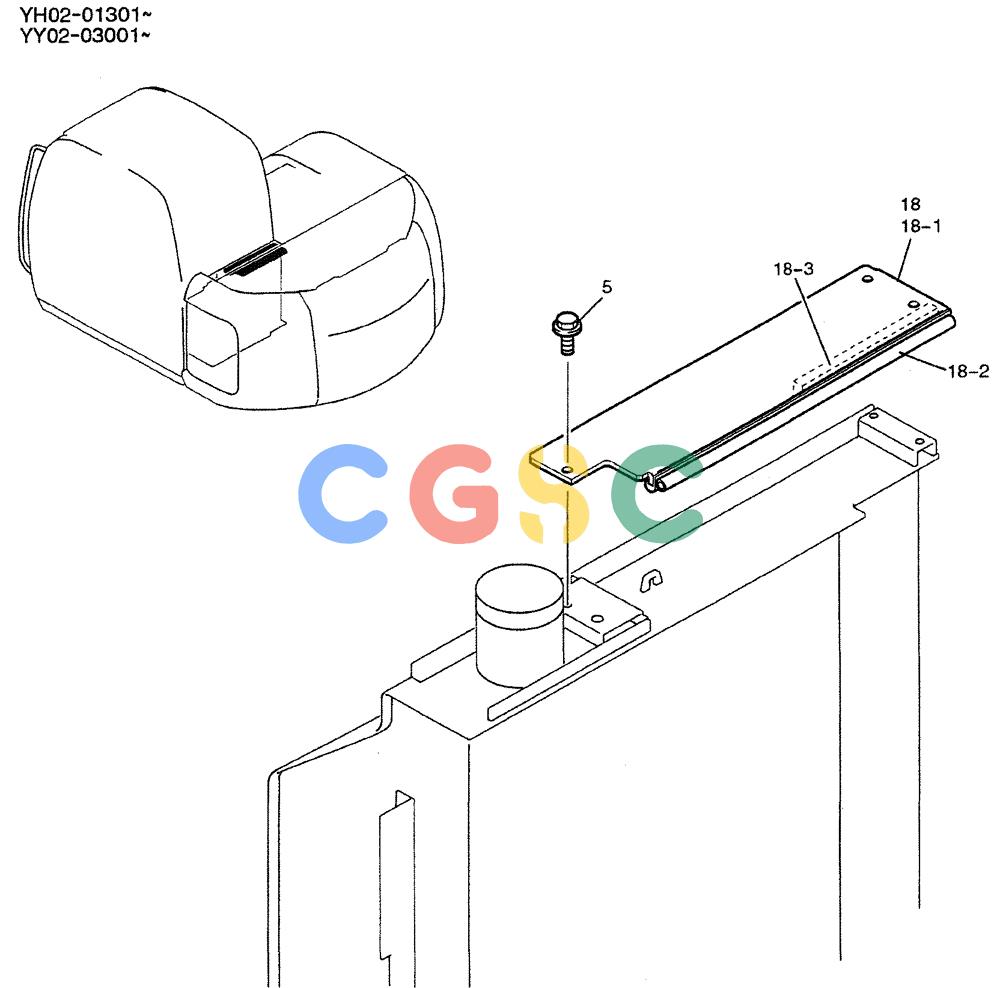 神钢零件查询(ED150-1E) - BLADE RUNNER EXCAVATOR/DOZER ASN YL05-00555 (11/03-12/04) (01-046) - COVER (FUEL) Kobelco