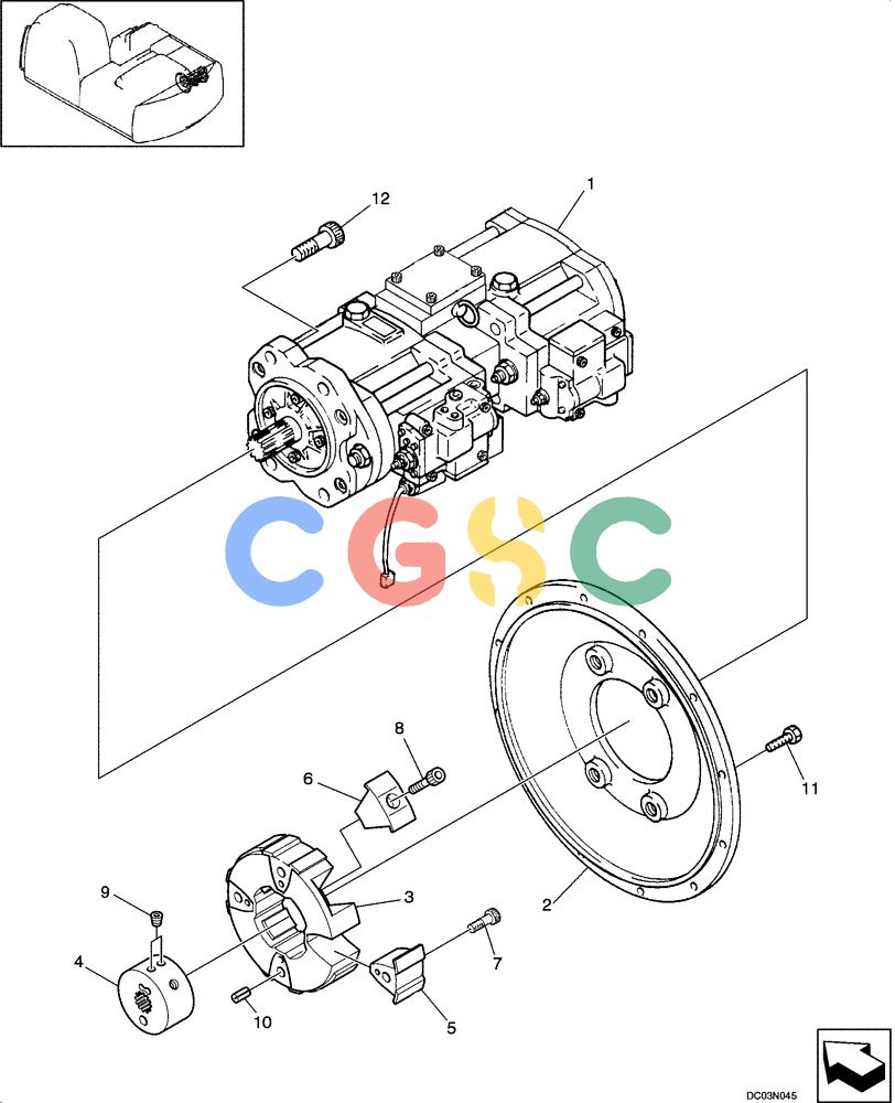 纽荷兰零件查询(EH160) - CRAWLER EXCAVATOR (9/03-) (06 -01[00]) - POWER TAKE OFF ASSY New Holland Constructuion