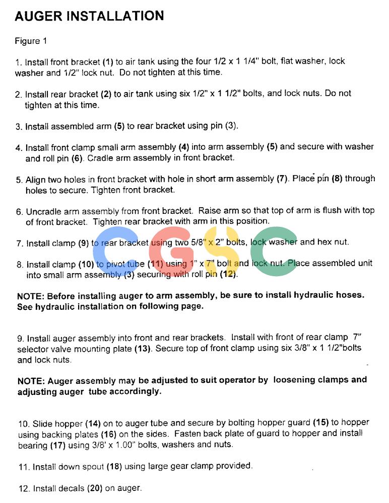 凯斯零件查询(2400) - CONCORD AIR SYSTEM (1/96-12/99) (A05) - AUGER INSTALLATION Case Agriculture