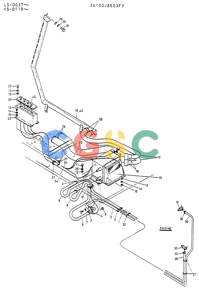 神钢零件查询(K916LC) - EXCAVATOR ASN YS0119 (1/87-12/03) (05-020) - HEATER & DEFROSTER (FOR NORTH AMERICA)-P/N 24100J8503F3 Kobelco