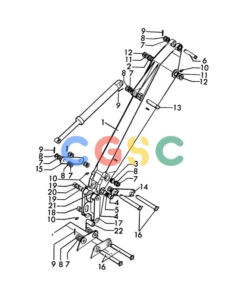 纽荷兰零件查询(H48) - RICHIER EXCAVATOR (1/74-12/84) (11D01) - DIPSITCK, LINK & RELATED PARTS New Holland Constructuion