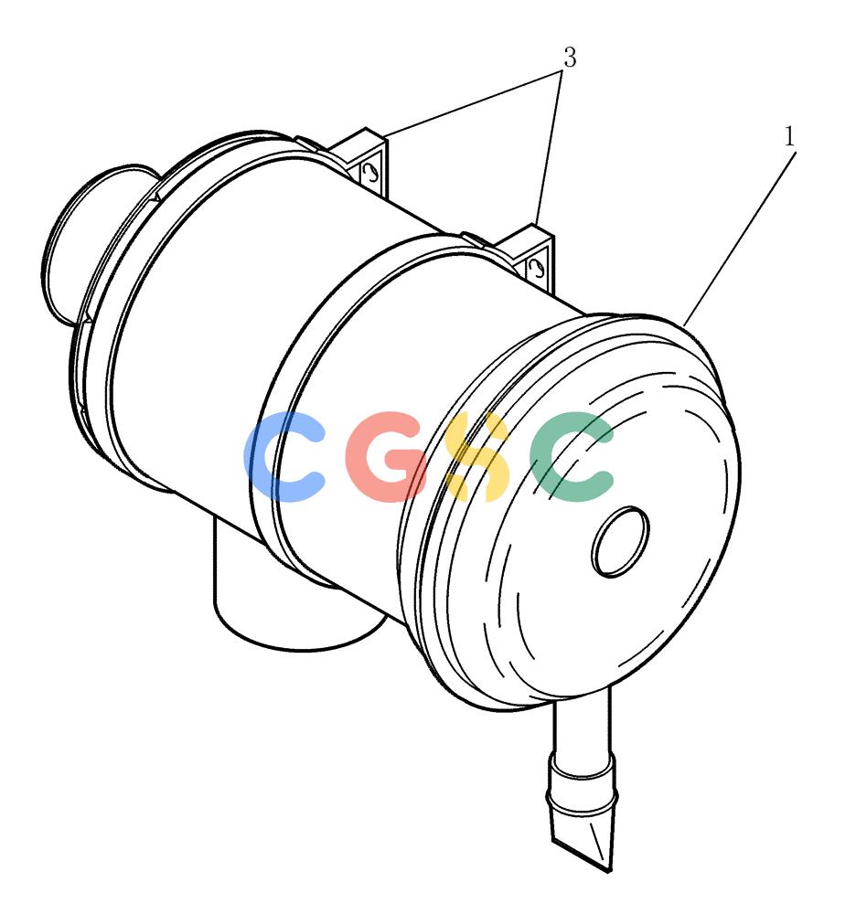 纽荷兰零件查询(EC215) - CRAWLER EXCAVATOR (11/99-) (13.501[001]) - AIR FILTER MOUNTING PARTS (S/N 721501-UP) New Holland Constructuion