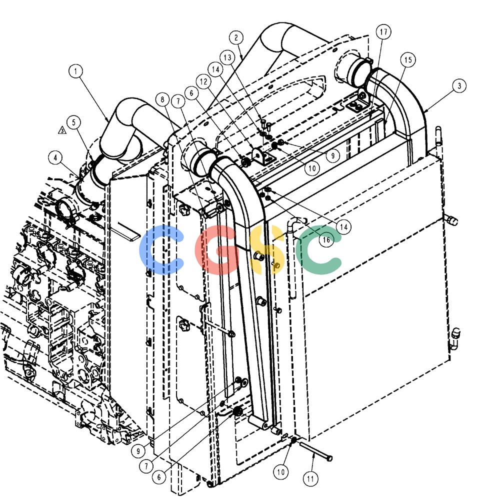 凯斯零件查询(FLX3510) - FLOATER (8/04-8/06) (02-014) - CHARGE AIR SYSTEM Case Agriculture