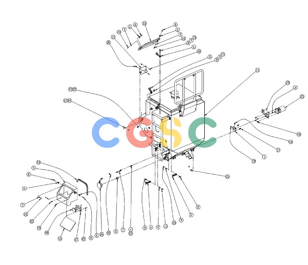 凯斯零件查询(438) - FLEX-AIR APPLICATOR - 1999 (2/99-3/03) (03-011) - DOUBLE BIN PARTS GROUP, LH Case Agriculture