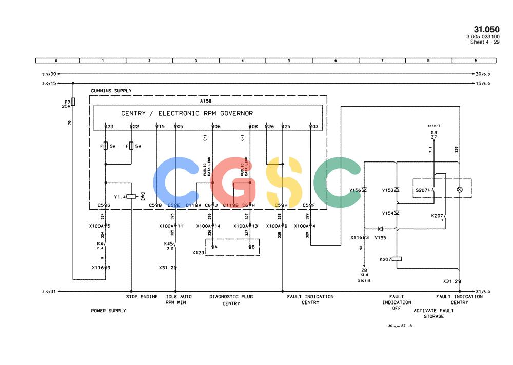 纽荷兰零件查询(EC450) - CRAWLER EXCAVATOR (SN: 750001-UP) (11/99-) (31.050[004]) - ELECTRICAL COMPON. I.CIRCUIT DIAGRAM PAGE 4(S/N 750001-UP) New Holland Constructuion
