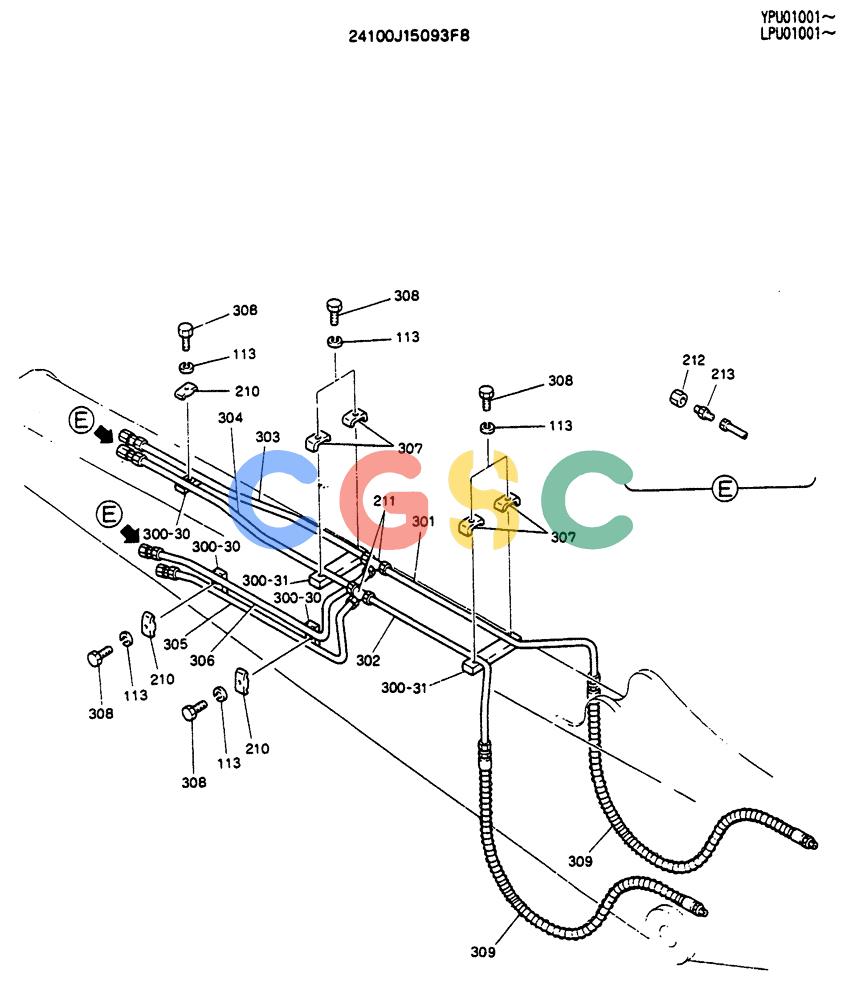 神钢零件查询(SK130LC) - EXCAVATOR BTW YPU1001 - YPU2000 (1/98-12/98) (10-006[02]) - ARM ASSY 2.5M (EXTRA) Kobelco