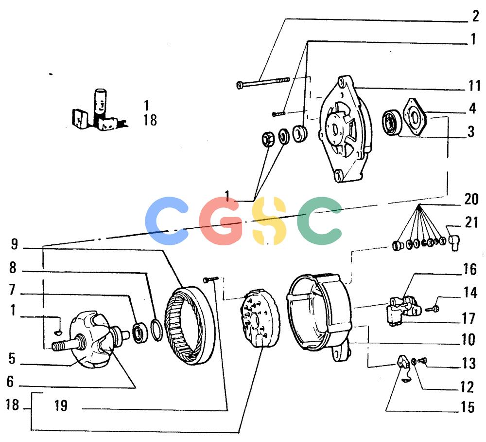 纽荷兰零件查询(FD14E) - CRAWLER DOZER (0.0400[002]) - ALTERNATOR-COMPONENTS New Holland Constructuion
