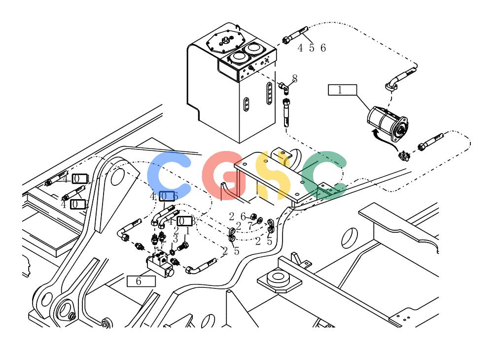 纽荷兰零件查询(EC215) - CRAWLER EXCAVATOR (11/99-) (20.420[002]) - HYDRAULIC SYSTEM GRAB TURNING (OPTION) (S/N 721501-UP) New Holland Constructuion