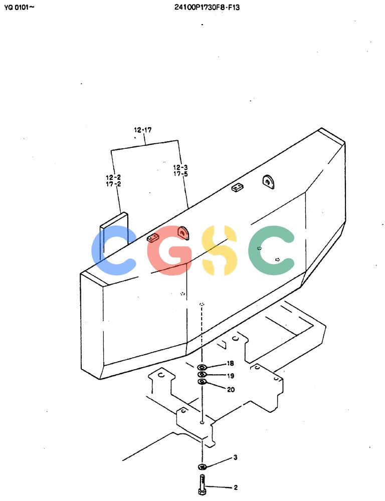 神钢零件查询(MD200BLC) - EXCAVATOR BTW YQ0101 - YQ0564 (1/80-12/06) (01-002) - COUNTER-WEIGHT ASSY Kobelco