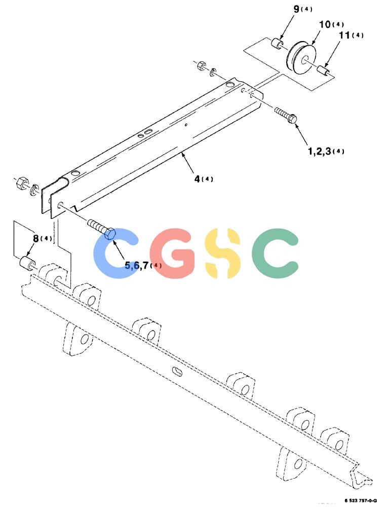 凯斯零件查询(8575) - CASE IH MID-SIZE RECTANGULAR BALER (EUROPE) (1/95-12/00) (6-04) - TENSION ARM ASSEMBLY Case Agriculture
