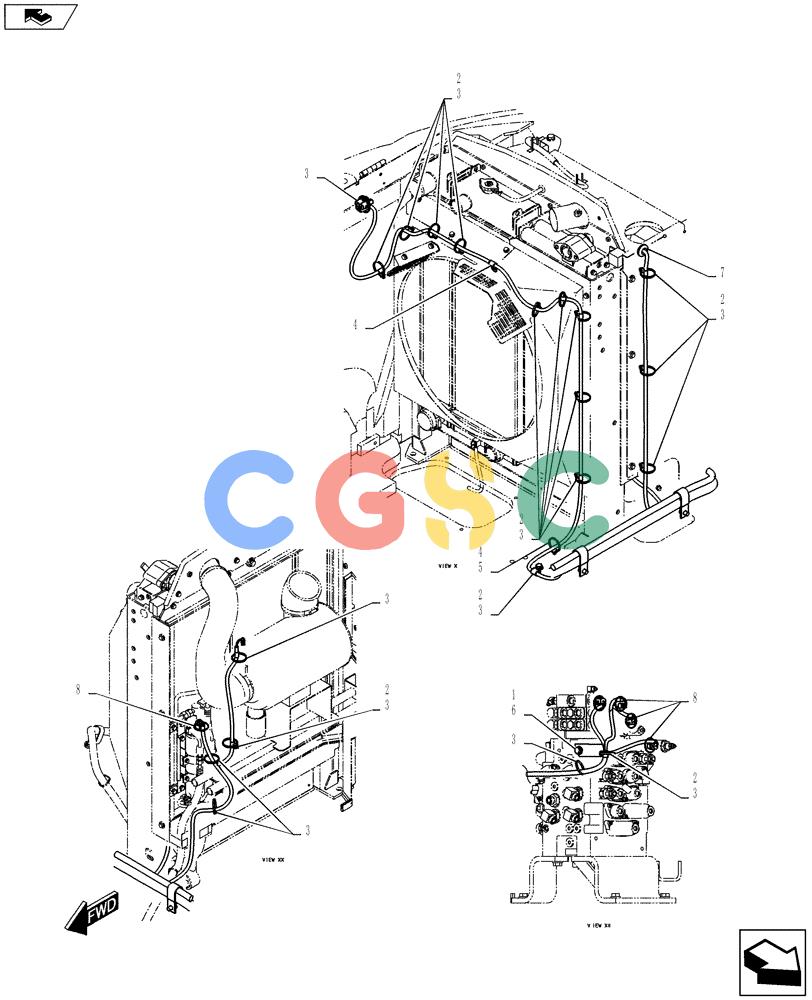 纽荷兰零件查询(E135BSRLC) - CRAWLER EXCAVATOR ASN YH06-08001 (01-083[05]) - HARNESS ASSEMBLY, UPPER New Holland Constructuion