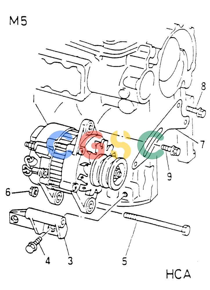 神钢零件查询(6D16-T) - MITSUBISHI DIESEL ENGINE - K907 & MD180LC (1/87-12/06) (04-006) - ALTERNATOR GENERAL Kobelco