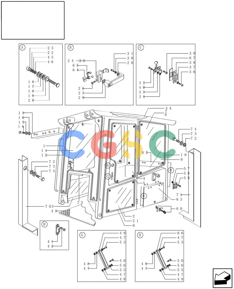纽荷兰零件查询(DC100) - CRAWLER DOZER (N.A. VERSION) (4/00-) (9.600[01C]) - CAB DC100 New Holland Constructuion